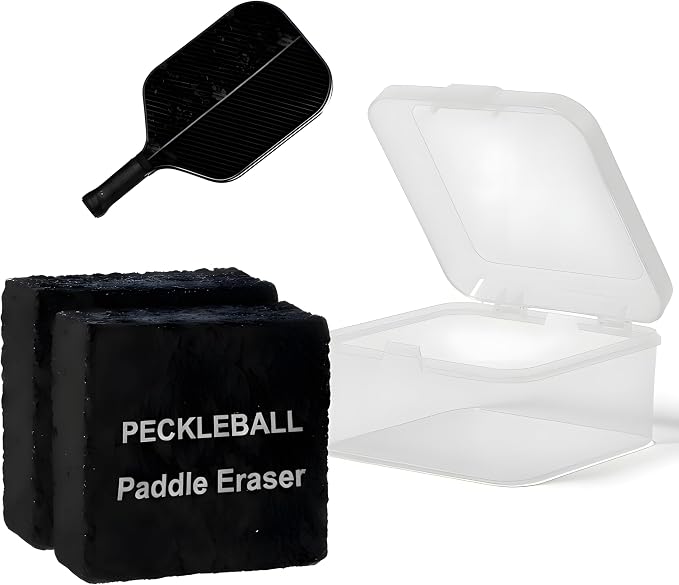 2 Pack Pickleball Paddle Eraser, Pickleball Paddle Cleaner for Raw Carbon Fiber Paddles, Essential Pickleball Accessories, Remove Residue & Dirt, Restore Ball Spin, Decent Pickleball Gift