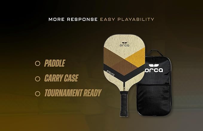Orca Pickleball Paddles, Tournament Series Carbon Fiber Pickleball Paddles Designed for Maximum Power and Control, USA Pickleball Approved