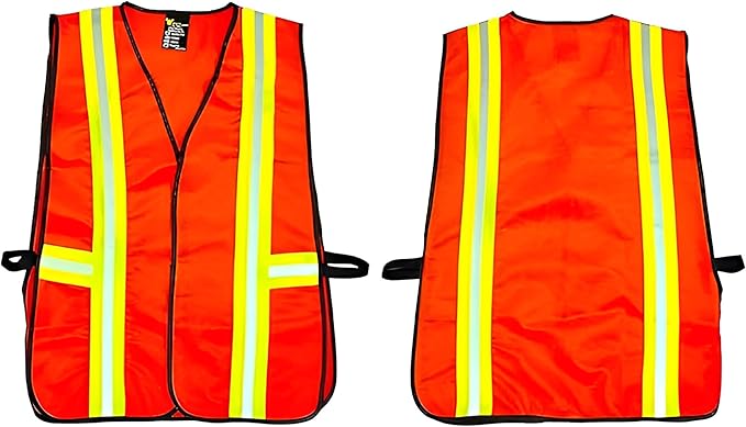 G & F Products High Visibility Reflective Safety Vest, One Size, Machine Washable Work Vest for Jobsite Safety