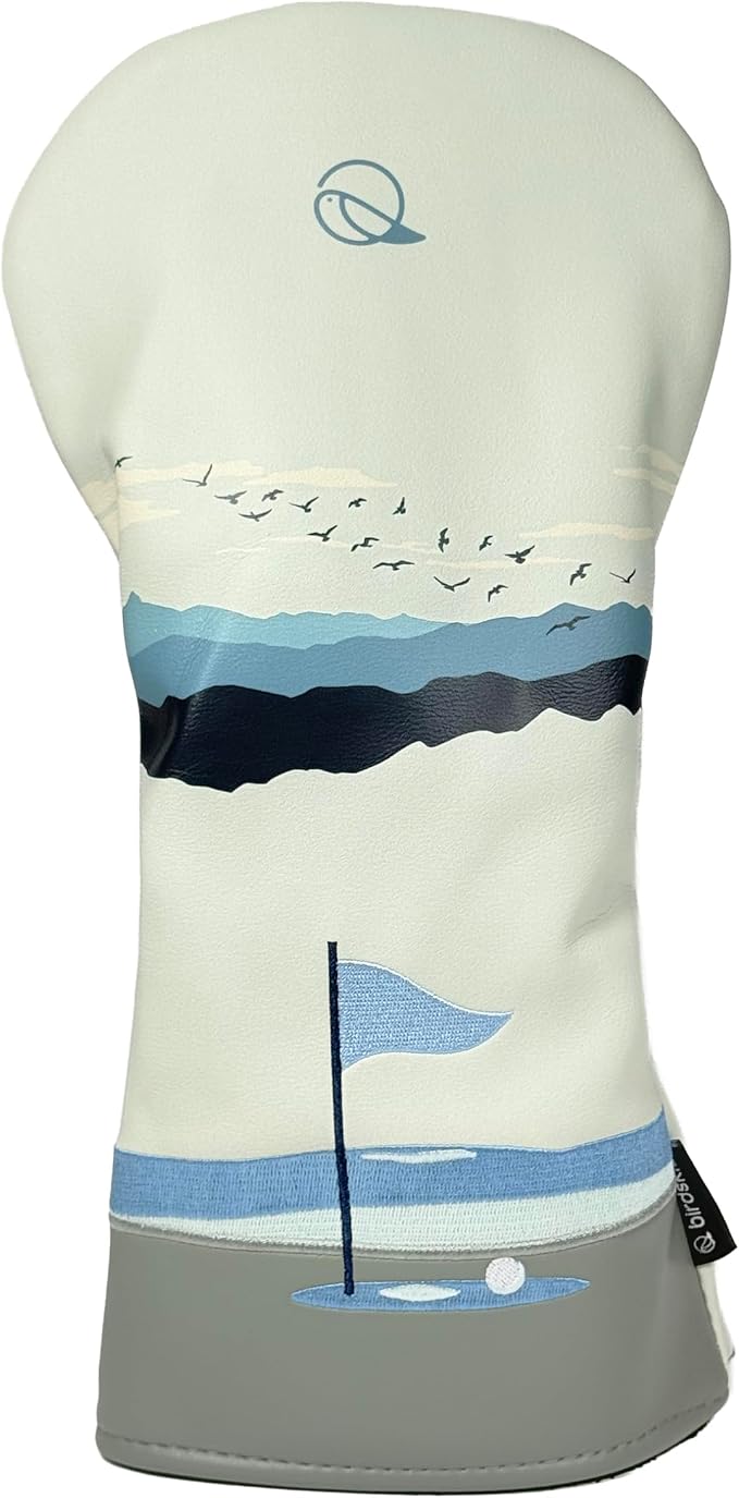 Golf Driver Headcover birdskie Premium Leather Head Cover. Digitally Printed and Embroidered Design. Head Cover for Your Driver by birdskie.
