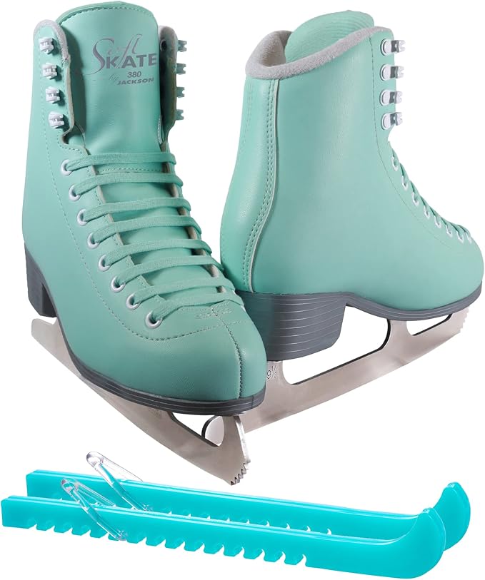 Jackson Classic Model 380/381 Figure Ice Skates for Women and Girls Bundle with Skate Guards Just Launched 2023