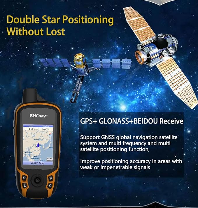 NAVA F30 Handheld GPS Navigation Device, Colorful Map Display, Land Accuracy Surveying Equipment for Outdoor Hiking Hunting Traveling Adventures