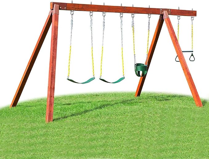 SELEWARE 6 Pack Swing Hanger, 9.25" x M10 Swing Bolts, Stainless Steel Heavy Duty Swing Hooks for Wood and Steel Beam Yoga Hammock Chair Punching Bag Porch Swing Sets, 1800LB Capacity