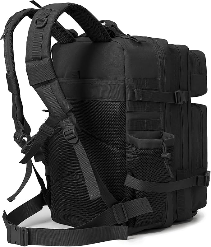 QT&QY 25L/45L Military Tactical Backpack For Men Molle Daypack 3 Day Bug Out Bag Hiking Rucksack With Bottle Holder