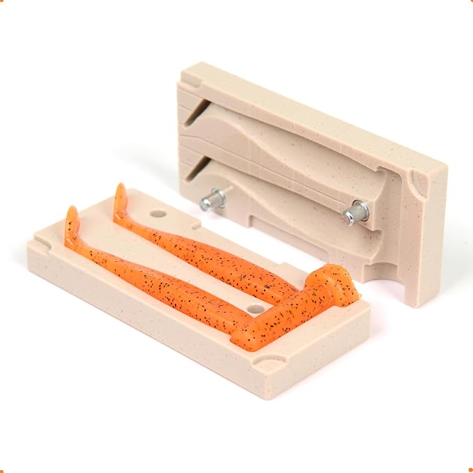Soft Plastiс Lure Making Injection Fishing Mold Shaker 3.2'' Two Cavity