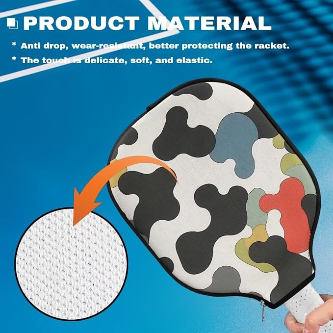Blue Camo Corgi Pattern Print Pickleball Paddle Covers Only Paddles Holder Sleeve Fits Most Rackets