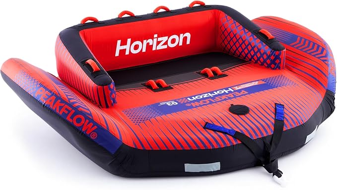 PEAKFLOW Towable Tube,Boat Tube,1-3 Person,Tubes for Boating,PVC Liner and Full Nylon Cover,Lake & Ocean Fun