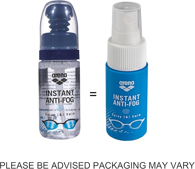ARENA Instant Anti-Fog Spray Swim Goggles Treatment Prevents Fogging Swim Practice Essential Defogger Solution, 35ml Up to 150 Applications, Clear