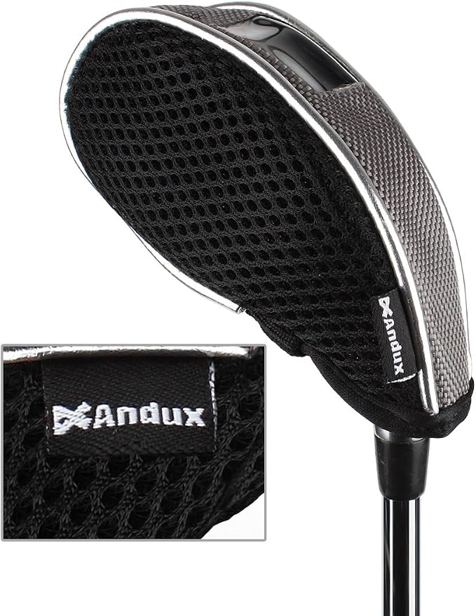 Andux Mesh Golf Iron Club Head Covers Clear Window 10pack | Left and Right Handed