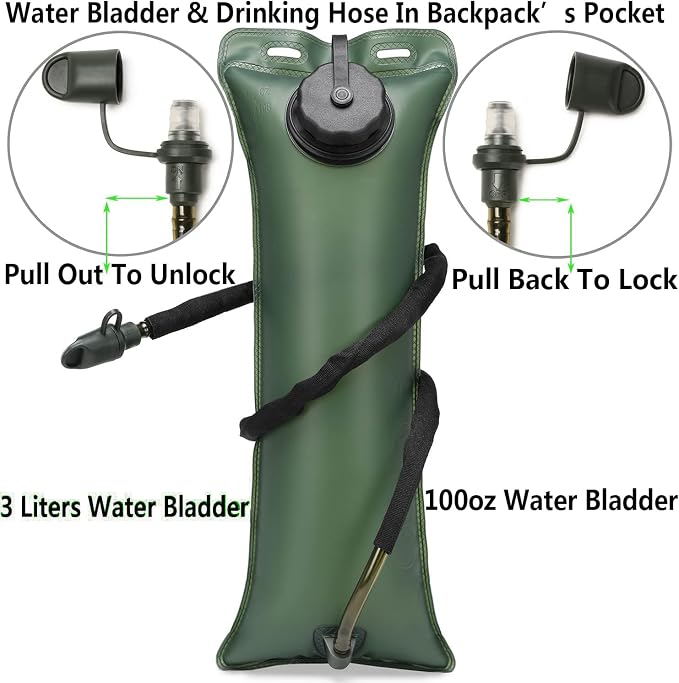 Running Hydration Vest Pack Tactical 3L Water Bladder Backpack Bag for Cycling Marathon Hiking Daypack Men & Women