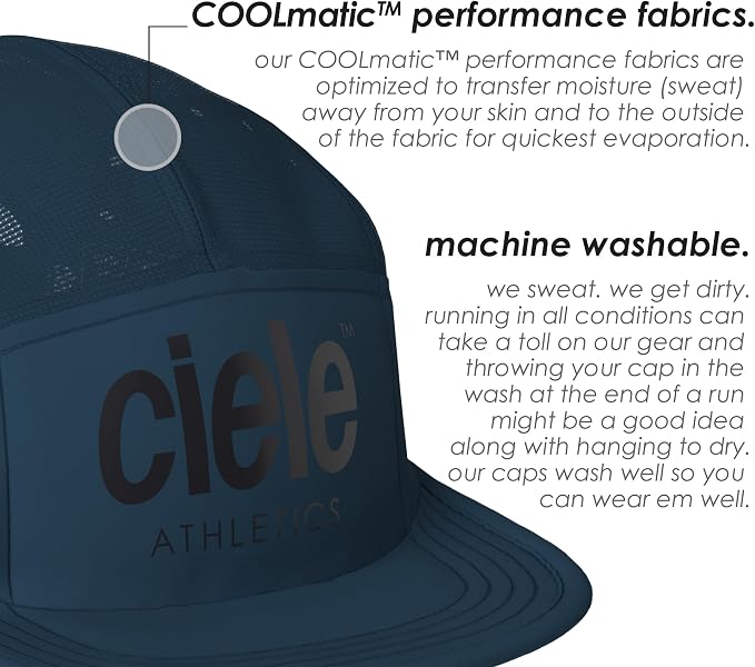 Ciele Athletics GOCap - Premium Washable Moisture Wicking Hat with Sun Protection, 5-Panel Knit Running Hat