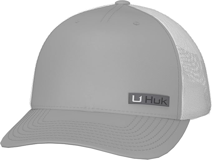 HUK Men's Mesh Trucker Snapback Hat | Anti-Glare Fishing Hat