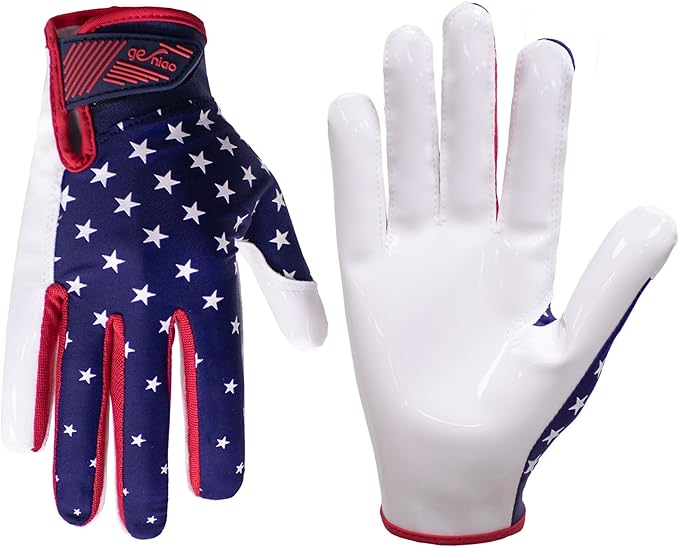 Football Gloves for Youth and Adult Men,Sticky Adhesive Palms Receiver Gloves,Grip Boost Flag Football Accessories Gifts for Family and Friends