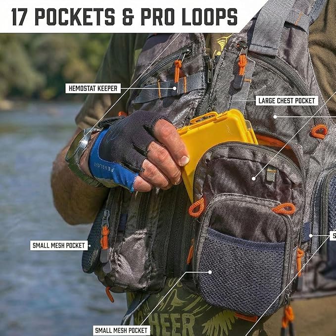 Kylebooker Fly Fishing Vest Pack Adjustable for Men and Women