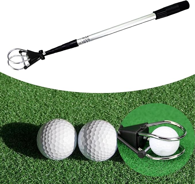 Golf Ball Retriever Telescopic Pick Up Tool Adjustable Aluminum Alloy Grabber Putter Device Tennis Ball Gatherer Extendable Function Suitable for