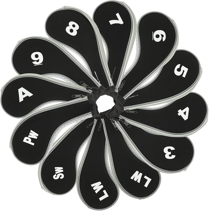 PATIKIL Golf Club Head Cover, Number Golf Club Irons Covers Neoprene Driver Headcover Golf Lovers Gifts