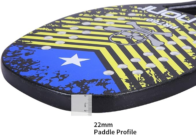 ianoni Beach Tennis Racket,Carbon Fiber Grit Face with EVA Memory Foam Core Beach Tennis Racket