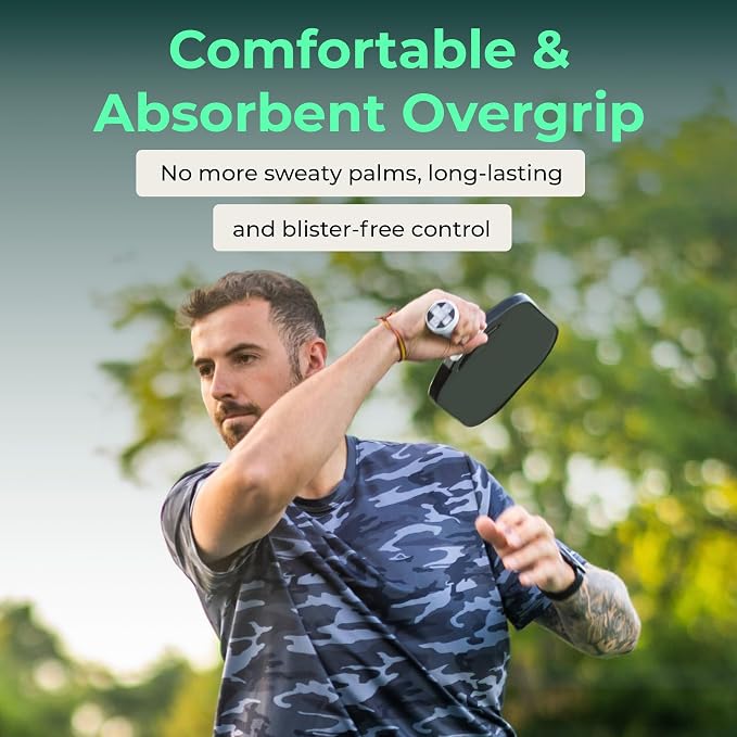 ADV Felttac Pickleball Grip Tape - 3, 6, 12, 30 Pack - Soft, Very Durable, Sweat Absorbing Pickleball Overgrip Tape - Dry & Comfortable Pickleball Paddle Grip Tape - Easy to Use & Easy to Install
