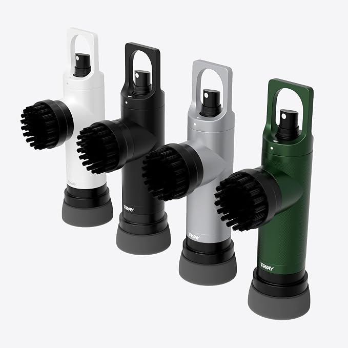 Golf Club Brush Cleaner with Water Spray Bottle and Sponge - Clean Golf Clubs Golf Balls Shoes All at Once - Heavy Duty - Golf Cleaning Device - Golf Accessories- USA Company (Pearl White)