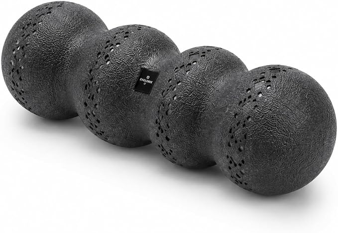 Double Peanut Massage Roller for Deep Tissue Relief, Spinal Alignment Gap, Micro-Perforation Texture, Targets Back, Neck & Legs