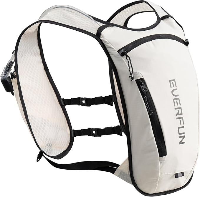 EVERFUN Hydration Backpack Running Vest Small Hiking Water Backpack with 1.5L Water Bladder, Updated Lightweight Reflective Hydro Pack 2.0 for Trail Running, Biking, Race, Marathons
