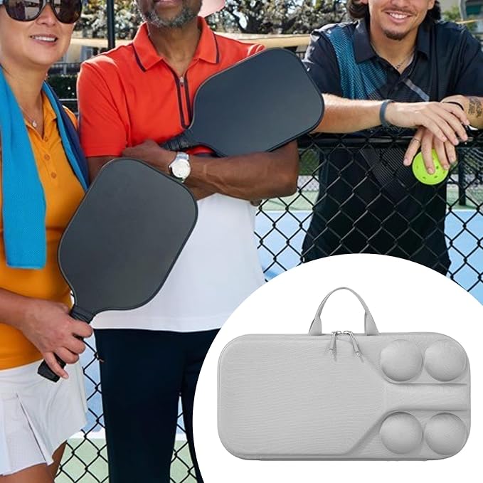 Hard Case Pickleball Racket Storage Bag with Handle for Outdoor Activities