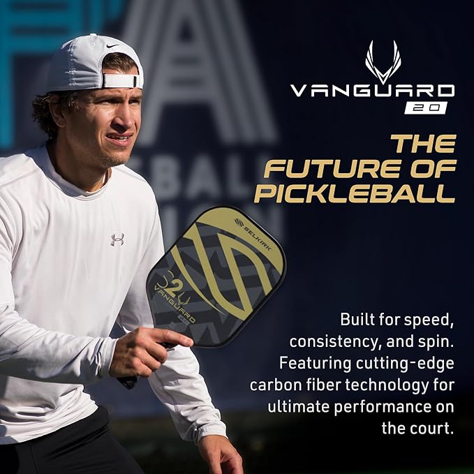 Selkirk Sport Vanguard Hybrid Pickleball Paddle | Carbon Fiber Pickleball Paddle with a Polypropylene X5 Core | Pickleball Rackets