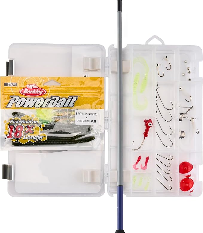 Shakespeare Catch More Fish Spinning Reel and Fishing Rod Combo with Kit