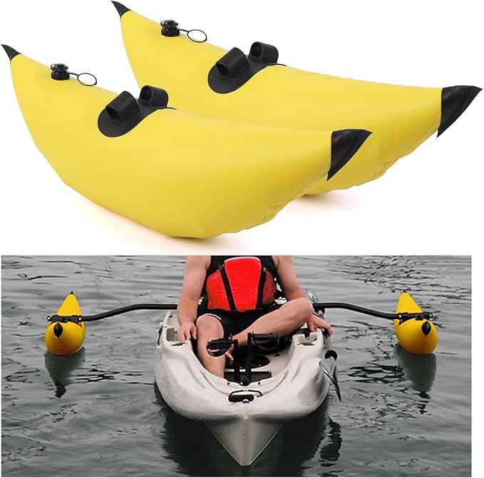 Lixada Kayak Stabilization System, Kayak PVC Inflatable Outrigger Float with Sidekick Arms Rod Kayak Boat Fishing Standing Float Stabilizer System Set