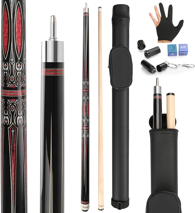 Kmise Pool Stick Set of - 58" Pool Cue Stick, Canadian Maple Professional Billiards Pool Cue, Pool Sticks for Adults, 18~21oz Multiple Colors