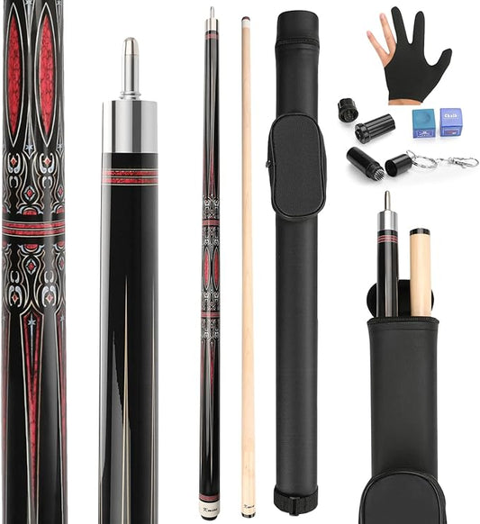 Kmise Pool Stick Set of - 58" Pool Cue Stick, Canadian Maple Professional Billiards Pool Cue, Pool Sticks for Adults, 18~21oz Multiple Colors