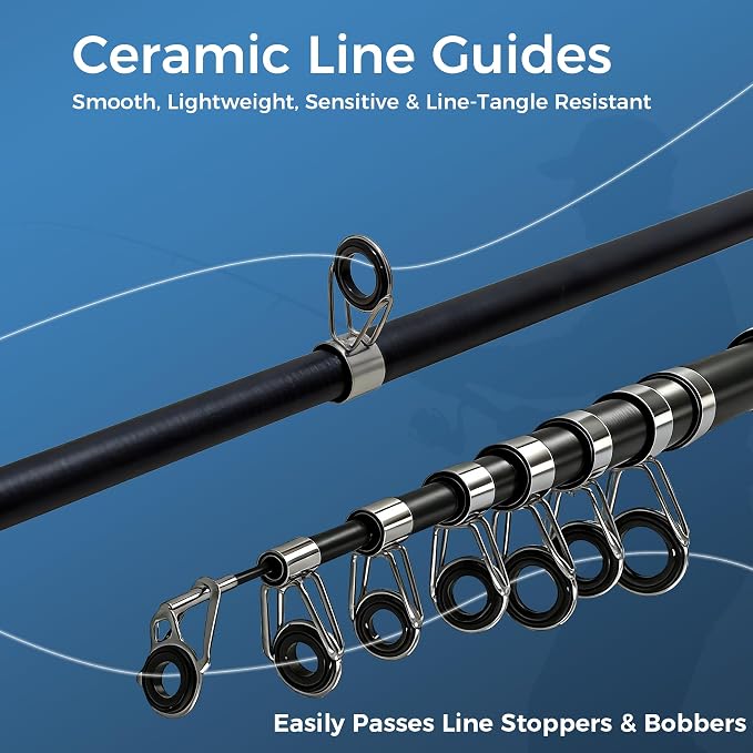 Fishing Rod, 6.9ft 2Pcs Telescopic Fishing Pole Set, Spinning Rod and Reel Combo with Carrier Bag Freshwater Fishing Rod and Reel Combos Kits Fishing Gear