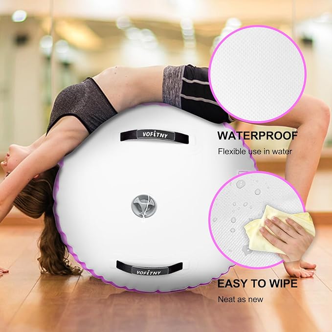 VOFiTNY Gymnastics Tumbling Equipment Air Barrel Inflatable Octagon Tumbler Roller Back-bend Trainer Cheerleading Without Pump