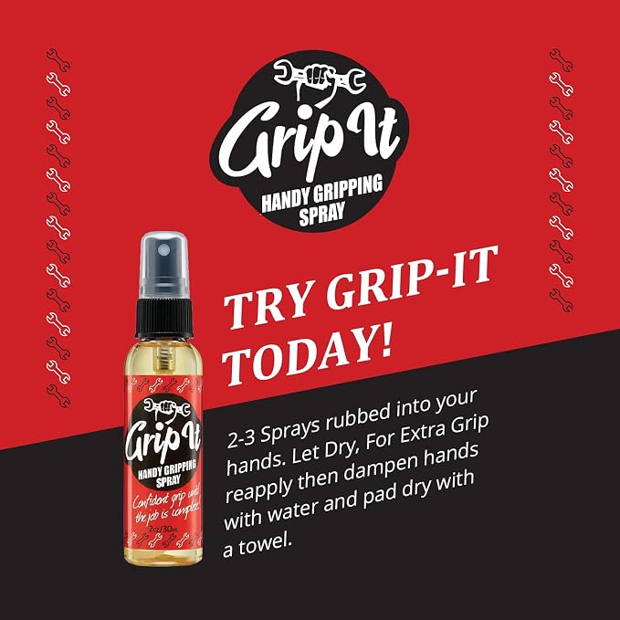 Grip-iT Hand Grip Spray - Improved Pole Grip and Tennis Grip - Liquid Chalk Replacement - Supplement Your Tennis Grip Tape - Better Pole Grip for Pole Dancing - Lifting Chalk Substitute (3 Pack)
