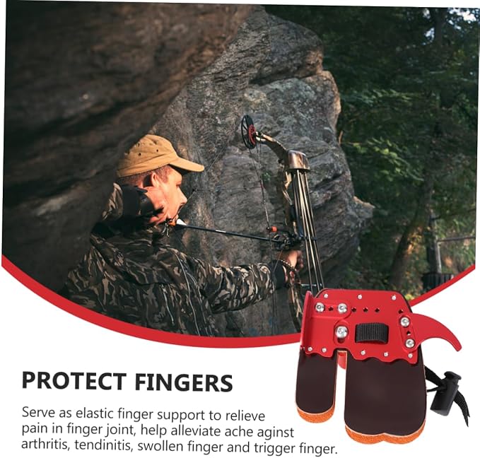 Kisangel 2 Pcs Arrow Finger Guard Finger Sleeves Protective Hand Gear Finger Braces Finger Protector Bracket