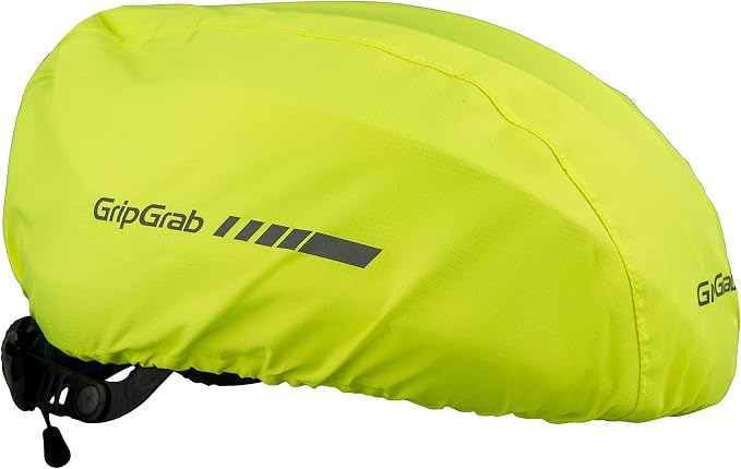 GripGrab Bicycle Helmet Cover Waterproof High Visibility Reflective Cycling Rain Cover Rainproof Windproof Adjustable