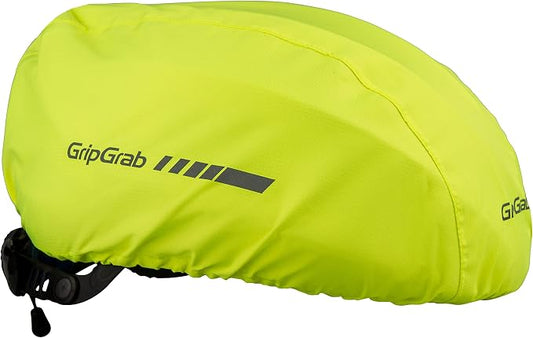GripGrab Bicycle Helmet Cover Waterproof High Visibility Reflective Cycling Rain Cover Rainproof Windproof Adjustable