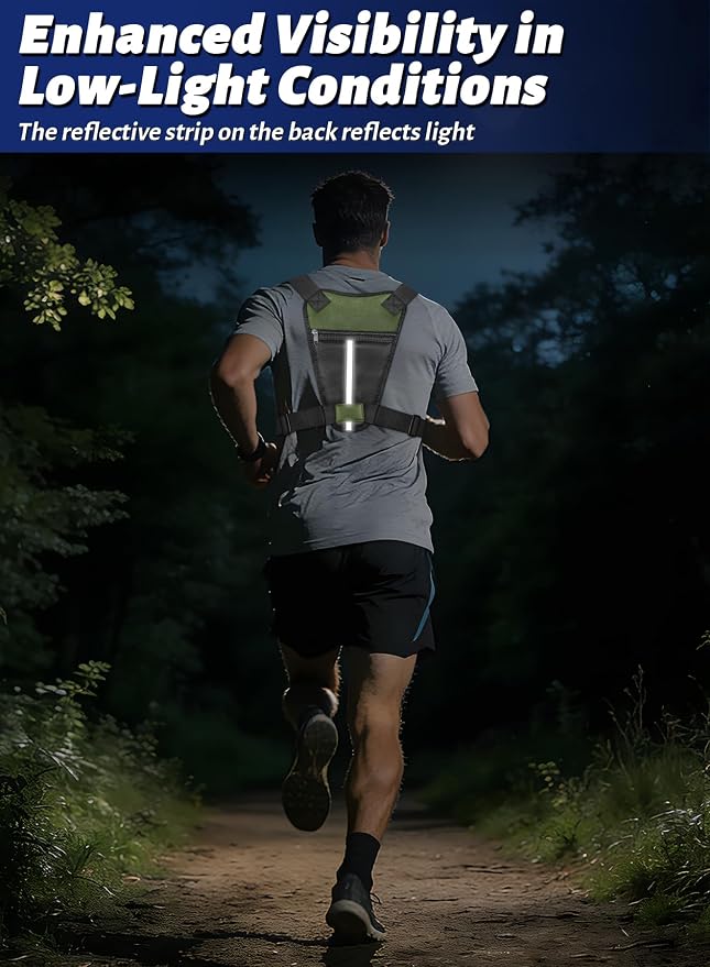 Chest Bag for Men Women, Lightweight Utility Running Chest Pack for Sports with Phone Holder for Sports Workout Jog