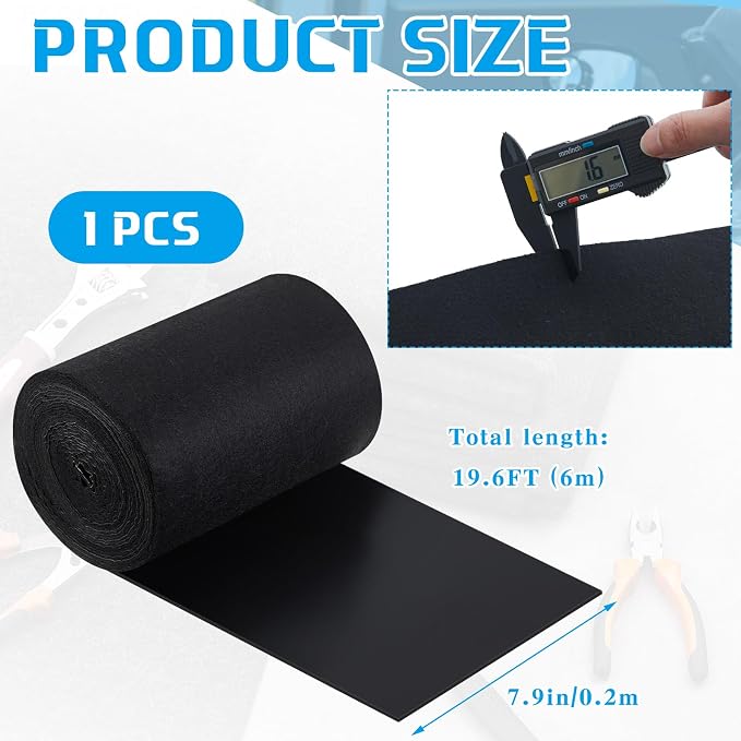 Tinideya Black Boat Trailer Bunk Carpet Water Proof Bunk Carpet Marine Boat Bunk Carpet Outdoor Boat Trailer Bunk Covers Trailer Boat Bunk Padding for Boats Trailers
