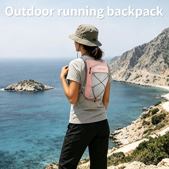 Carey STEN Lightweight Running Hydration Vest, Breathable Outdoor Backpack for Trail Running, Hiking, Cycling & Marathon, Suitable for Both Men and Women