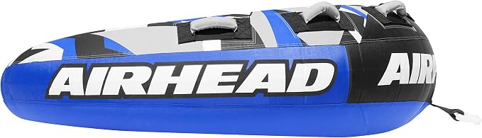 Airhead Slice Towable 2-4 Rider Models, Tube for Boating and Water Sports, Heavy Duty Full Nylon Cover with Zipper, EVA Foam Pads, and Patented Speed Safety Valve for Easy Inflating & Deflating
