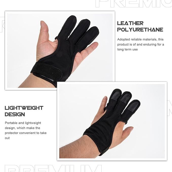 Yardwe 2pcs Archery Finger Stall Gloves Professional Archery Equipment Supply Accessory Professional