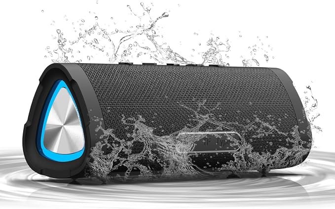 Vanzon V40 Portable Bluetooth Speaker, IPX7 Waterproof Wireless Speaker with Bluetooth 5.0, TWS Pairing and RGB Lights Outdoor Speaker