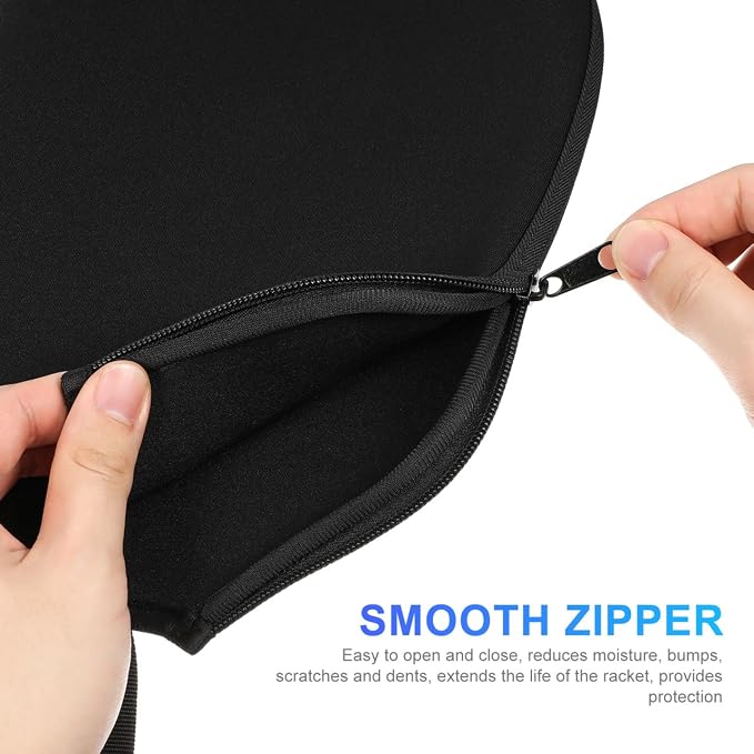 Mipcase Pickleball Paddle Covers 2 Pack with Zippered Tennis Racket Case for Outdoor Beach Sports Storage and Protection