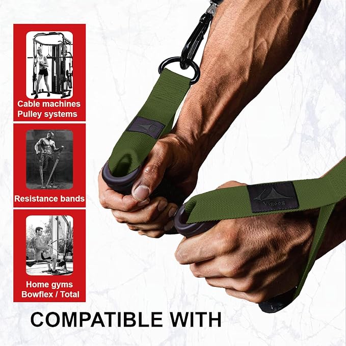 Heavy Duty Gym Workout Handles Attachment for Cable Machine,Resistance Band,Pulley System Home Exercise Equipment, Comfortable and Stronger Grip