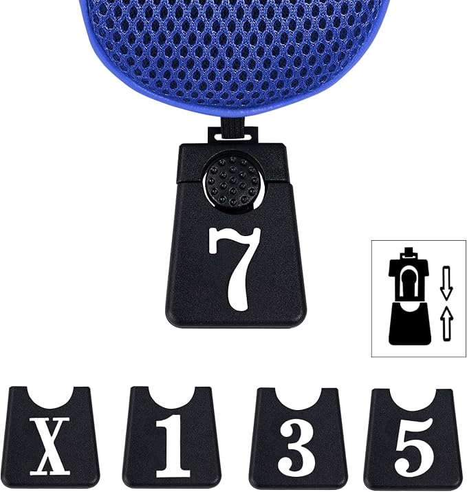 Andux 4pcs/Set Mesh Golf 460cc Driver Fairway Wood Club Head Covers Long Neck with No. Tags