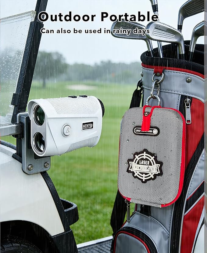 Golf Rangefinder with Slope - 1500 Yard Laser Range Finder for Golfing & Hunting, High-Precision Flag Locking Vibration, 7X Magnification, USB-C Rechargeable, Built-in Magnetic Strip