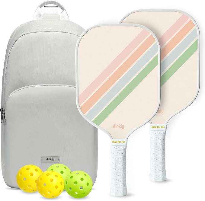 Pickleball Paddles Set of 2/4- USAPA Approved Graphite/Fiberglass Pickleball Racket, 2 Pickleball Rackets, 4 Balls and 1 Portable Carry Bag, Aesthetic Pickle Ball Set for Men Women Beginners
