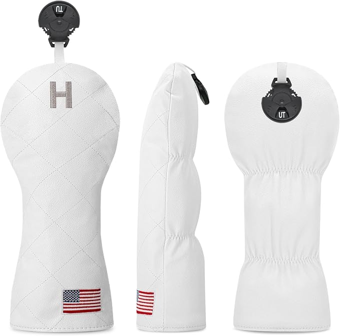 Golf Club Covers for Driver, Fairway, Hybrids - 3 Options - Golf Driver Headcover/Golf Fairway Wood Head Cover/Hybrid Headcover for Men/Women Golfer