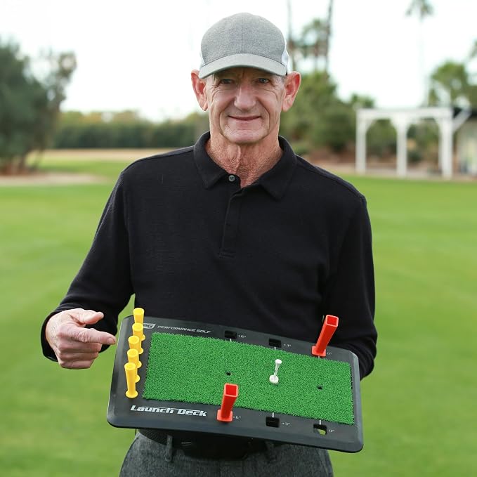 Performance Golf Launch Deck Golf Swing Trainer - Fix Your Slice I Swing Mastery Tool by Hank Haney I Instant Feedback